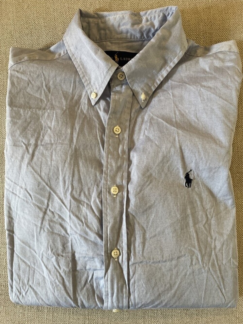 Ralph Lauren Shirting Blue Button Down Sport Shirt L